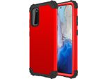 Custodia Per Samsung Galaxy S20 Hybrid 3In1 Pc E Tpu Antiurto, Custodia Resistente Rossa