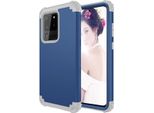 Custodia Per Samsung Galaxy S20 Ultra Hybrid 3In1 Pc E Tpu Antiurto, Custodia Resistente Blu