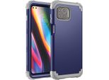 Custodia Per Motorola One 5G / Moto G 5G Plus Custodia Ibrida 3In1 Pc E Tpu Antiurto, Resistente Blu