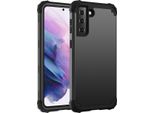 Custodia Per Samsung Galaxy S21 Fe 5G Hybrid 3In1 Pc E Tpu Antiurto, Custodia Resistente Nera