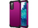 Custodia Per Samsung Galaxy S20 Fe 5G Hybrid 3In1 Pc E Tpu Antiurto, Custodia Resistente Viola