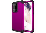 Custodia Per Samsung Galaxy S20 Ultra Hybrid 3In1 Pc E Tpu Antiurto, Custodia Resistente Viola