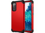 Custodia Per Samsung Galaxy S20 Fe 5G Hybrid 3In1 Pc E Tpu Antiurto, Custodia Resistente Rosso