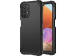 Custodia Per Samsung Galaxy A32 5G Hybrid 3In1 Pc E Tpu Antiurto, Custodia Resistente Nera