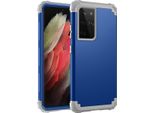 Custodia Per Samsung Galaxy S21 Ultra 5G Hybrid 3In1 Pc E Tpu Antiurto, Custodia Resistente Blu