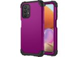 Custodia Per Samsung Galaxy A32 5G Hybrid 3In1 Pc E Tpu Antiurto, Custodia Resistente Viola