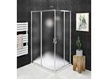 Sigma Simply Cabina Doccia Rettangolare 900X800 Mm, Versione L/R, Ingresso Ad Angolo, Vetro Brick