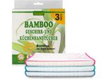 Panni Di Bambù Muxel - 3X Asciugamani Da Tè In Bambù - Panno Per La Pulizia Extra Assorbente - Morbidi Panni Di Bambù Per Lucidare, Asciugare E Pulire - Panni Multiuso In Bambù Sostenibili