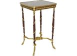 Casa Padrino Tavolino Barocco Marrone / Oro / Nero 45 X 45 X H. 78 Cm - Tavolino In Legno Massello In Stile Barocco Fatto A Mano - Mobili Da Salotto Barocchi