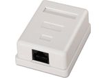 Aisens - Rosetta Di Superficie Rj45 Cat.6 Utp 1 Presa, Bianco