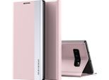 Galaxy S10 Plus Case, Laimtop Finto Cuoio Magnetic Flip Stand Custodia Per Samsung Galaxy S10 Plus Rosa