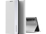 Custodia Galaxy S21, Laimtop Finto Cuoio Magnetic Flip Stand Case Per Samsung Galaxy S21 5G Bianco