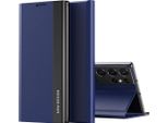 Galaxy S21 Ultra Case, Laimtop Finto Cuoio Magnetic Flip Stand Case Per Samsung Galaxy S21 Ultra 5G Blu Navy