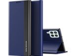 Custodia Galaxy A22 4G, Custodia Magnetica In Finto Cuoio Con Funzione Stand Per Samsung Galaxy A22 4G Blu Navy