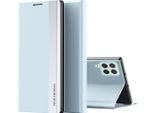 Custodia Galaxy A22 4G, Laimtop Finto Cuoio Magnetic Flip Stand Custodia Per Samsung Galaxy A22 4G Blu