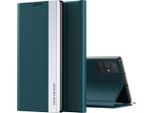 Custodia Galaxy A71, Custodia Magnetica In Finto Cuoio Con Funzione Stand Per Samsung Galaxy A71 5G / A71 4G Verde