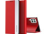 Custodia Galaxy A22 4G, Laimtop Finto Cuoio Magnetic Flip Stand Custodia Per Samsung Galaxy A22 4G Rosso