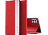 Custodia Galaxy A22 5G, Laimtop Finto Cuoio Magnetic Flip Stand Custodia Per Samsung Galaxy A22 5G Rosso