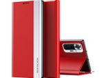 Custodia Redmi Note 10 Pro, Custodia Magnetica In Finto Cuoio Con Funzione Stand Per Xiaomi Redmi Note 10 Pro/Note 10 Pro Max Rosso