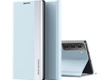 Custodia Galaxy S21, Laimtop Finto Cuoio Magnetic Flip Stand Custodia Per Samsung Galaxy S21 5G Blu