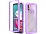 Custodia Moto G30, Copertura Posteriore Trasparente Ibrida, Robusto Paraurti In Tpu, Custodia Antiurto Per Motorola Moto G30 / G20 / G10 / G10 Power Viola