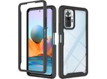 Custodia Redmi Note 10 Pro 4G, Copertura Posteriore Trasparente Ibrida, Robusto Paraurti In Tpu, Custodia Antiurto Per Xiaomi Redmi Note 10 Pro/Note 10 Pro Max Nero