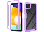 Galaxy A22 5G Case, Hybrid Transparent Back Cover, Rugged Tpu Bumper, Custodia Antiurto Per Samsung Galaxy A22 5G Purple