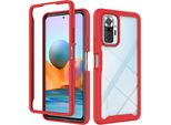 Custodia Redmi Note 10 Pro 4G, Retro Trasparente, Robusto Paraurti In Tpu Antiscivolo, Custodia Protettiva Completa Per Xiaomi Redmi Note 10 Pro/Note 10 Pro Max Red
