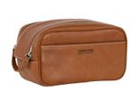 Leonhard Heyden Pelle Borsa Da Toilette Bergamo Washbag Light Brown Marrone