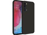 Custodia Per Oppo Find X2 Lite Morbido Silicone Liquido, Custodia In Gomma Antiurto Nera