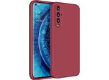Custodia Per Oppo Find X2 Custodia In Gomma Antiurto In Silicone Liquido Morbido Rosso