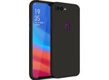 Custodia Per Oppo F9 Morbido Silicone Liquido, Custodia In Gomma Antiurto Nera