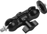 Andoer Supporto Monitor A Braccio Articolato Con Doppia Testa A Sfera Vite Standard Da 1/4 Di Pollice Per Monitor Telecamera Luce Led Microfono Video Rig