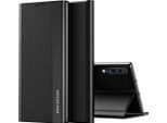 Custodia Galaxy A70S, Laimtop Finto Cuoio Magnetic Flip Stand Custodia Per Samsung Galaxy A70 / A70S Nero