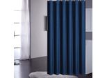 Tenda Da Doccia In Tessuto Antimuffa, Impermeabile, Lavabile In Tessuto Poliestere Per Vasca Da Bagno, Con 12 Anelli Per Tende Da Doccia (Blu Scuro, 180 X 180Cm)
