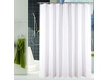 Tenda Da Doccia In Tessuto Antimuffa, Impermeabile, Lavabile In Tessuto Poliestere Per Vasca Da Bagno, Con 12 Anelli Per Tenda Da Doccia (Bianco, 180 X 180Cm)