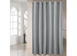Tenda Da Doccia In Tessuto Antimuffa, Impermeabile, Lavabile In Tessuto Poliestere Per Vasca Da Bagno, Con 12 Anelli Per Tenda Da Doccia (Grigio Chiaro, 180 X 180Cm)