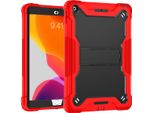 Custodia Per Ipad 10.2 2021/2020/2019, Ipad 9°/8°/7° Generazione, Custodia Protettiva Ibrida Rugged Per Tablet Con Supporto Rosso