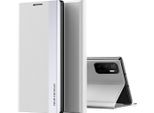 Custodia Redmi Note 10 5G, Custodia Magnetica In Finto Cuoio Con Funzione Stand Per Xiaomi Redmi Note 10 5G Bianco