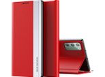 Custodia Galaxy Note 20, Laimtop Finto Cuoio Magnetic Flip Stand Case Per Samsung Galaxy Note 20 Rosso