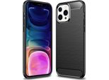 Nalia Custodia Carbon Look Per Iphone 13 Pro Max, Custodia Cover Bumper In Silicone Nero