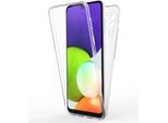 Nalia Clear 360° Custodia Protettiva Per Samsung Galaxy A22, Protezione Completa Antigiallo Trasparente Robusta
