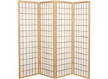 Fine Asianliving Schermo Pieghevole Giapponese Divisorio Shoji Fine Asianliving Schermo Pieghevole Giapponese Divisorio B180Xh180Cm 4 Pezzi Shoji Carta Di Riso Naturale Divisorio Spagnolo Parete Privacy Schermo Divisorio -