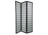 Divisorio Per Camera Shoji Fine Asianliving Schermo Pieghevole Giapponese Parete Divisoria W135Xh180Cm 3 Pezzi Shoji Carta Di Riso Nero Divisorio Per Camera Parete Spagnola Schermo Privacy Parete Divisoria -