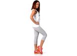Leggings Donna 3/4 Estate Capri Grigio Screziato L/40