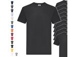 Confezione Da 10 Fruit Of The Loom Super Premium T, Colore:Bianco, Taglia:L