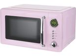 Retro Classico Mikrowelle - Mikrowellenofen - Retro-Design - Metall-Gehäuse - 20 Liter Garraum - 700 Watt Mikrowellenleistung - Timer - 5 Leistungsstufen, Pink Rosa