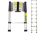 Scala Telescopica Karpal 3,2M, Scala In Alluminio Antiscivolo, Scala A Gradini Pieghevole Estensibile, Scala Multiuso Estensibile, Portata 150 Kg