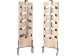 Vingo Set Di 2 Tavolette Per Fumare Alla Fiamma Tavolette Per Fumare Alla Fiamma Con Supporti Inclinabili In Acciaio Inox Per Ciotole Da Fuoco, Barbecue, Grill All'aperto