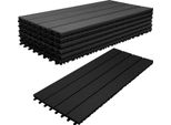 Tegole In Legno Plastico Wpc Karpal, 30X60Cm, 6 Pezzi, Antracite, Tegole Per Patio Tegole Per Balcone Tegole Impermeabili, Resistenti Alla Corrosione E Facili Da Installare